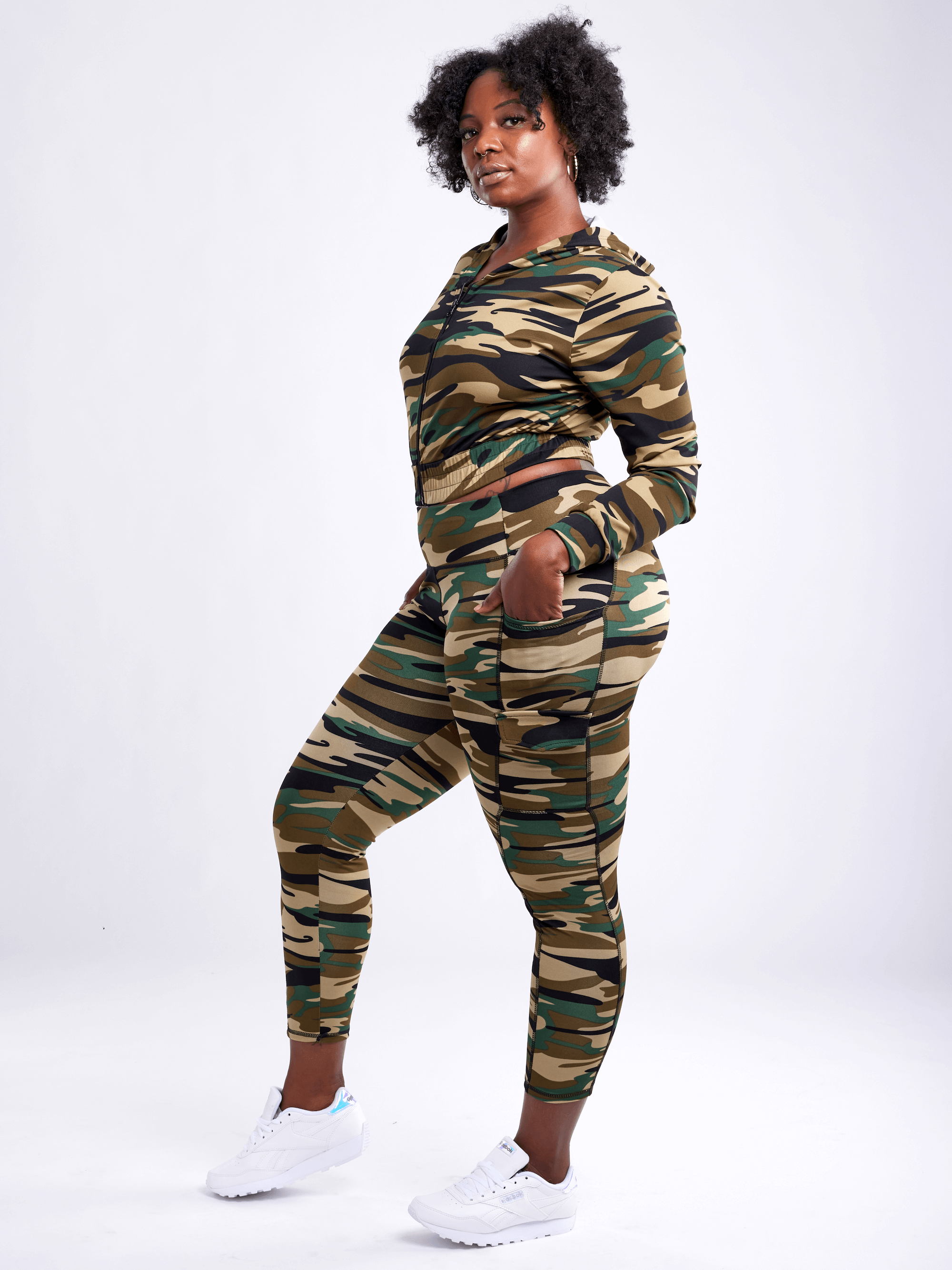 JupiterGear Athletic Zip-Up Crop Hoodie Jacket