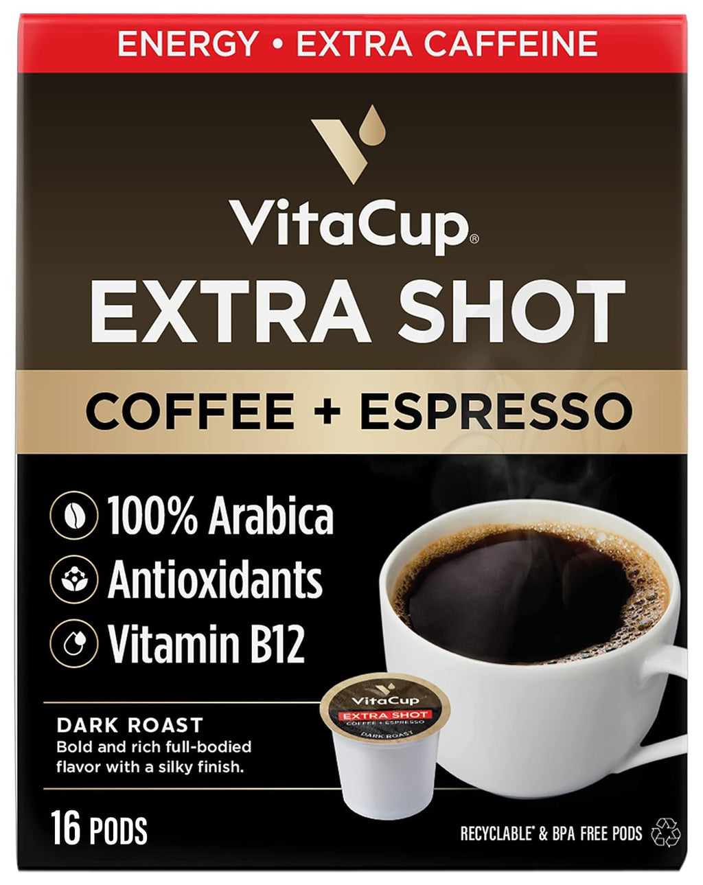 Slim Organic Coffee Pods with Diet Support  Bold Flavor