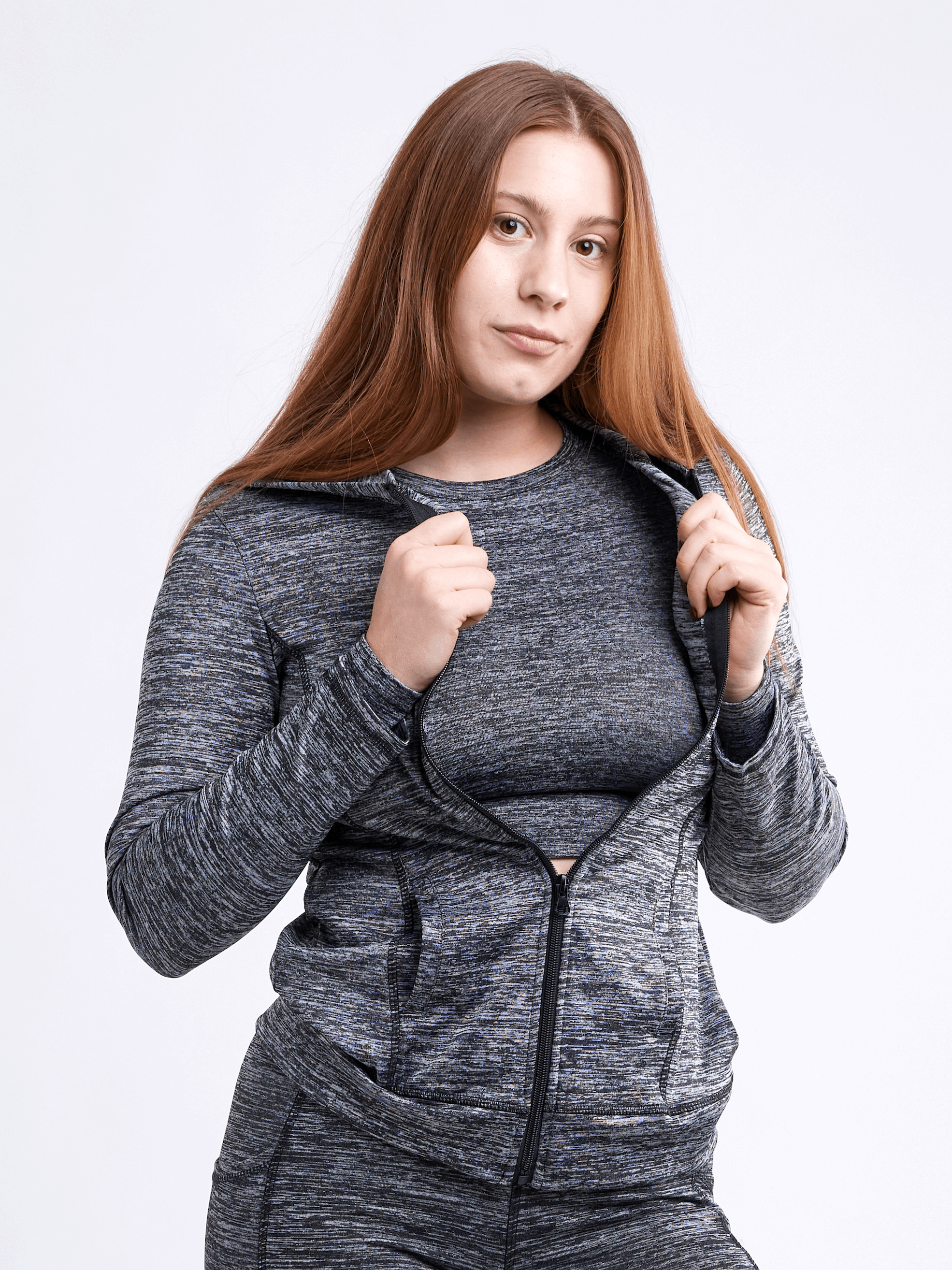 JupiterGear Athletic Fitted Zip-Up Hoodie Jacket with Pockets